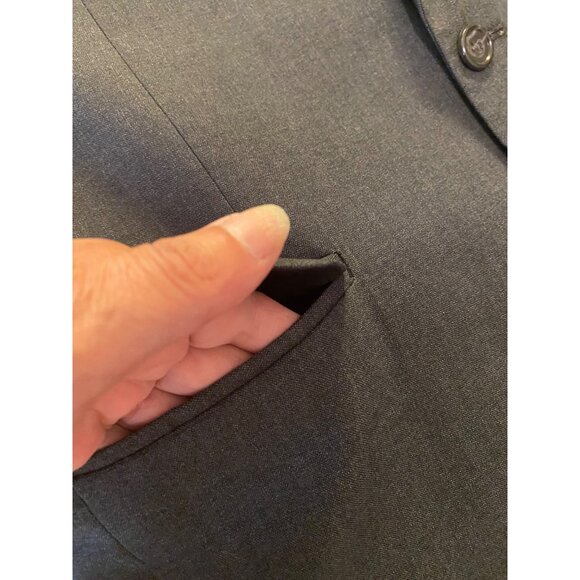 Oscar De La Renta 2 pc Gray Suit Single-Breast Jacket Blazer Pants XL - Picture 11 of 16